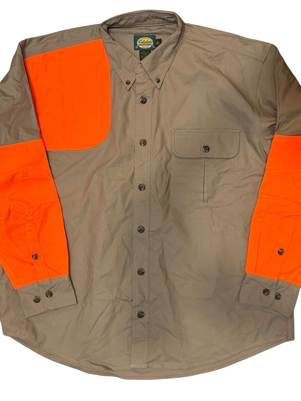 Cabela's Tan and High-Visibility Orange Shirt Jacket